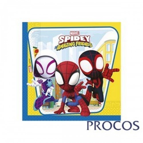   20 SERVILLETAS AMIGOS SPIDEY 33CM