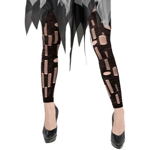 LEGGINS ADULTO T-XL NEGROS ROTOS