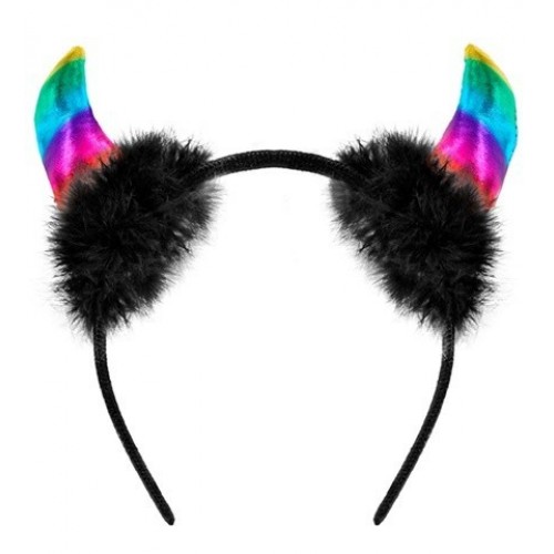 DIADEMA CUERNO MULTICOLOR