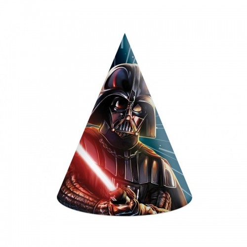   6 SOMBREROS CONO STAR WAR