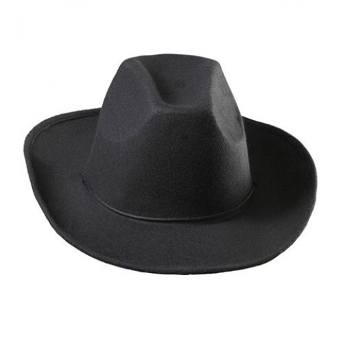 SOMBRERO VAQUERO DE FIELTRO NEGRO