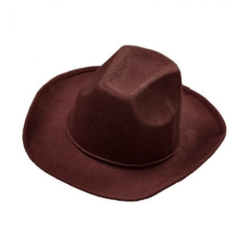 SOMBRERO VAQUERO FIELTRO MARRON