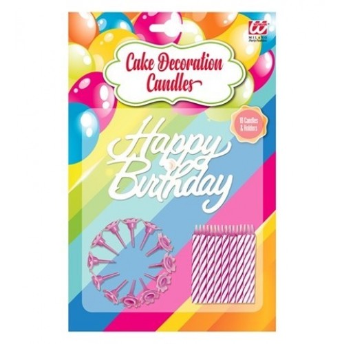 BLISTER HAPPY BIRTHDAY VELAS C/SOPORTE