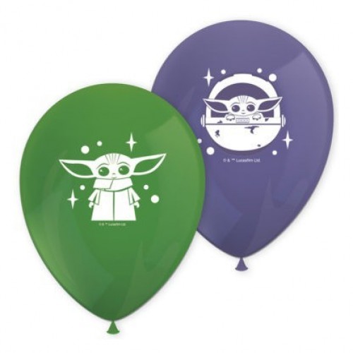   8 GLOBOS 11" LATEX MANDALORIAN