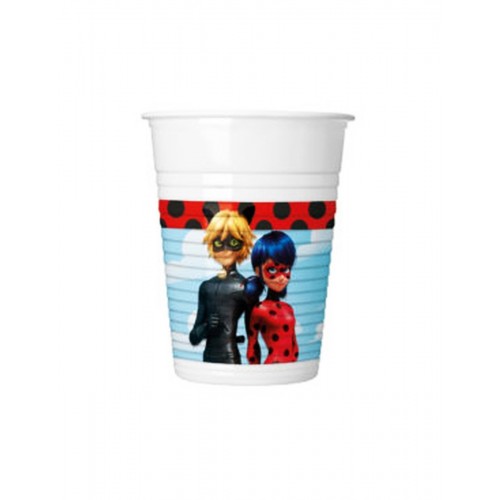   8 VASOS PL LADYBUG ZAG 200ML