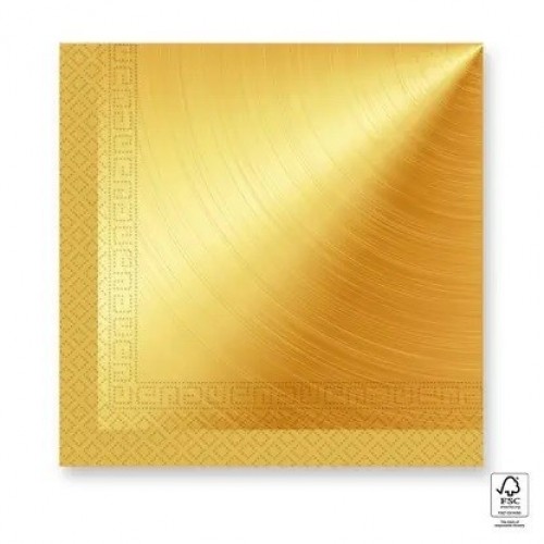   20 SERVILLETAS ORO 33X33CM