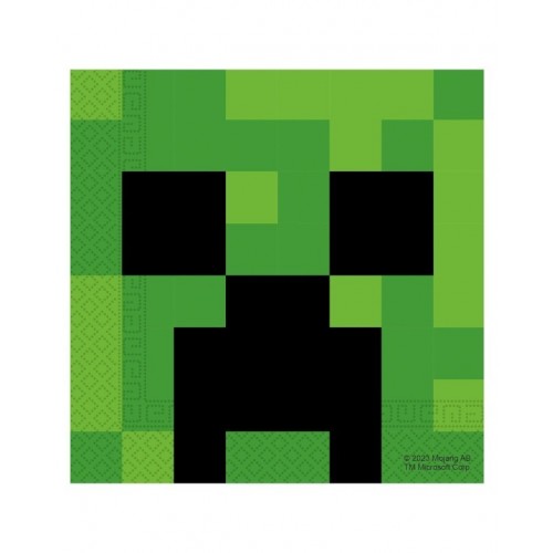   20 SERVILLETAS MINECRAFT 33CM