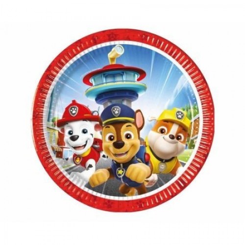   8 PLATOS PATRULLA CANINA 20CM