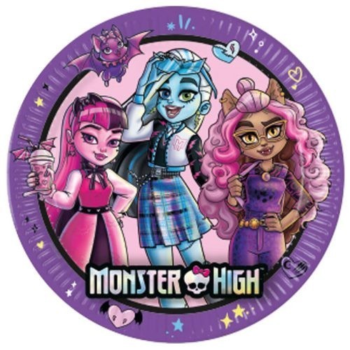   8 PLATOS MONSTER HIGH 23CM