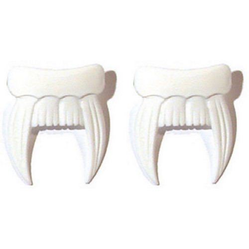 25 BARATIJAS COLMILLOS BLANCO 4CM