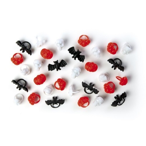 25 BARATIJAS ANILLOS HALLOWEEN SURTIDOS