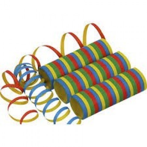 3 ROLLOS SERPENTINA MULTICOLOR 4MT