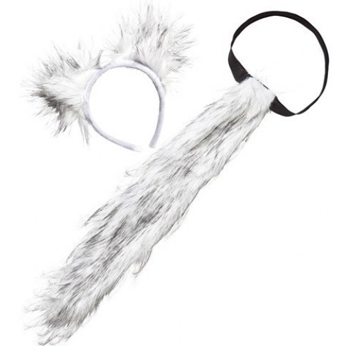   SET DE LOBO PELUDO BLANCO