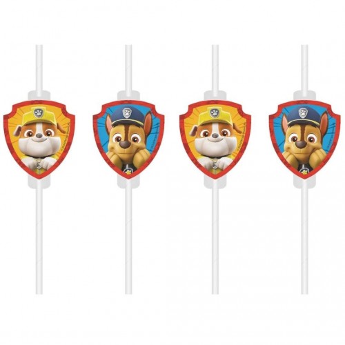   4 PAJITAS CARTON PATRULLA 22CM