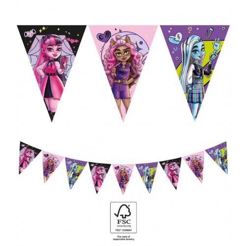   BANDERIN TRIANG.MONSTER HIGH 2,3M