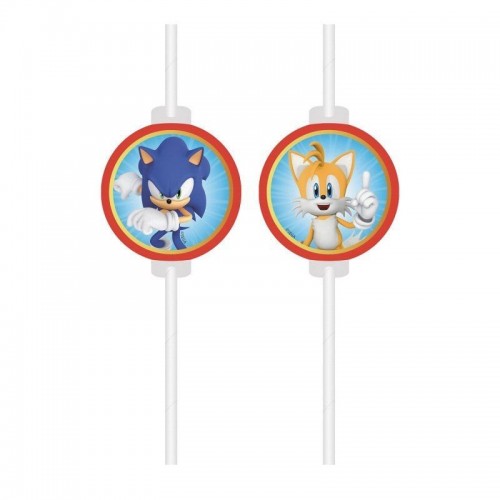  4 PAJITAS SONIC SEGA 22CM