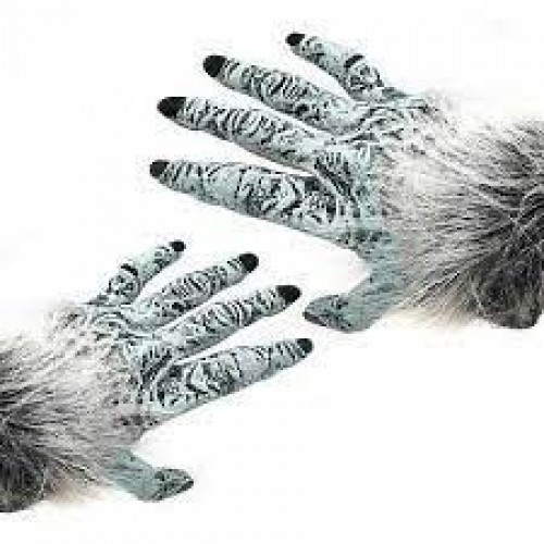 MANOS PELUDAS HOMBRE LOBO GRIS