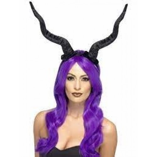 DIADEMA CUERNOS DEMONIO MALEFICA
