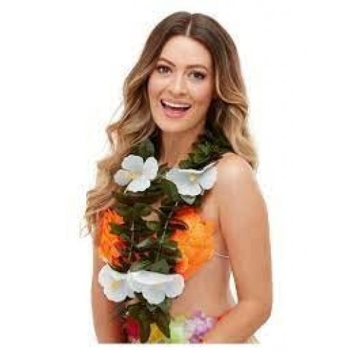 COLLAR HAWAIANO VERDE TIKI LUAU