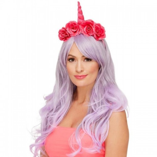 DIADEMA FLORES UNICORNIO ROSA