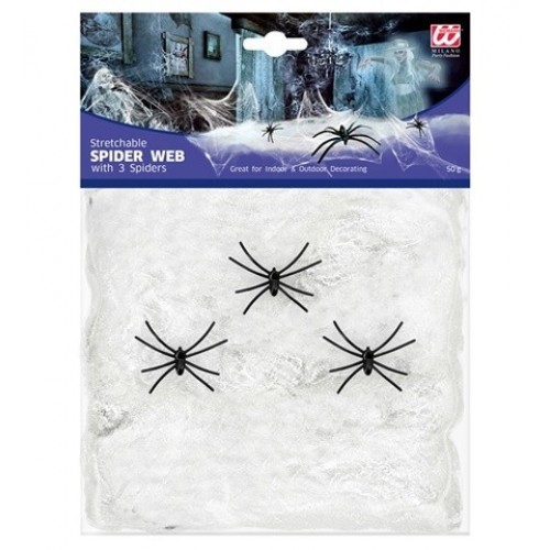   TELARAÑA BLANCA  3 ARAÑAS 50GR