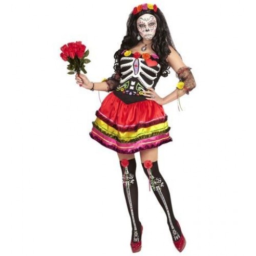 DISFRAZ T-L DIA DE LA MUERTE CORTO