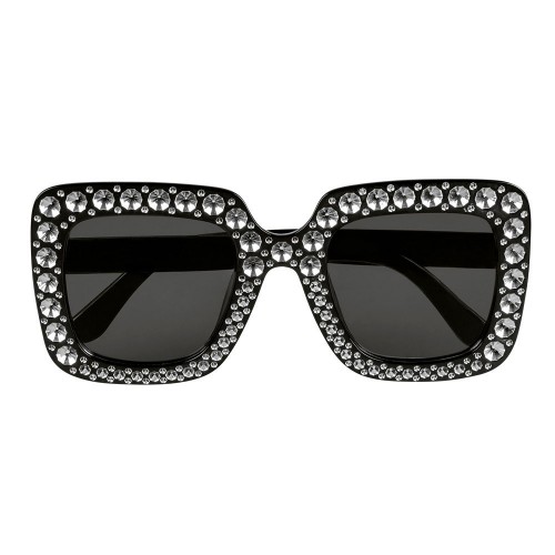 GAFAS CUADRADAS NEGRA STRASS