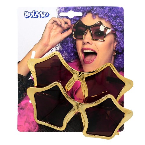 SET 2 GAFAS ESTRELLAS METAL ORO