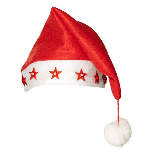 GORRO PAPA NOEL CON LUZ ESTRELLAS