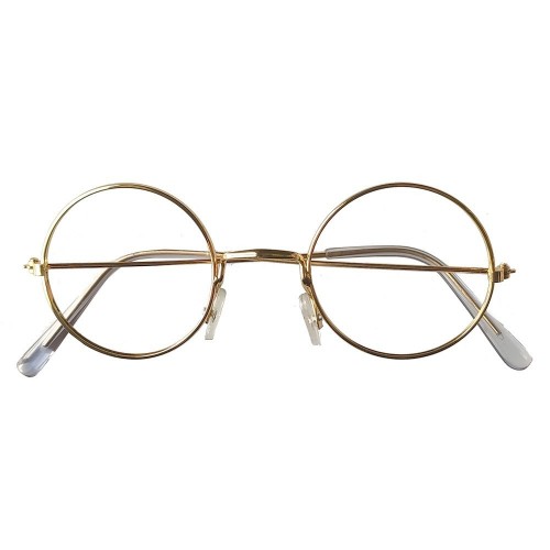 GAFAS REDONDA METAL ORO PAPA NOEL