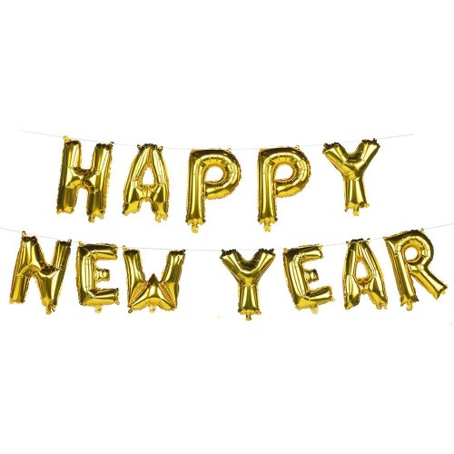 GUIRNALDA GLOBOS HAPPY NEW YEAR 8MT
