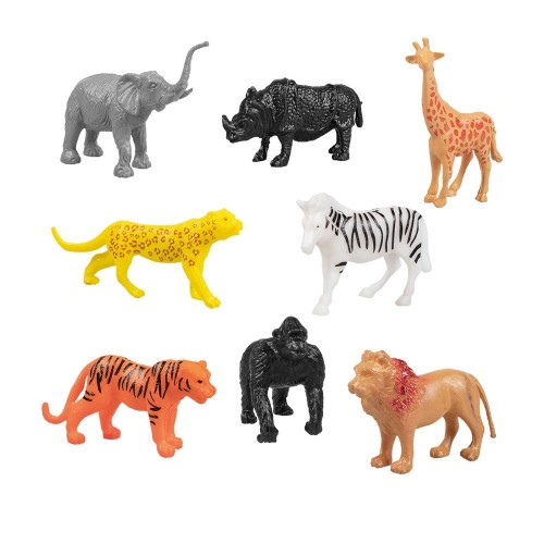 8 MINI ANIMALES SELVA 4,5CM