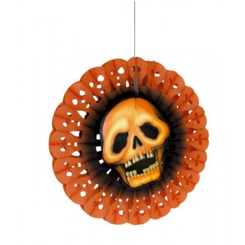 COLGANTE ABANICO CALAVERA 45CM