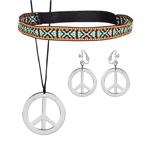 SET HIPPIE PENDIENTES COLLAR CINTA