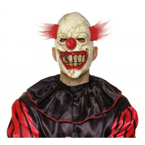MASCARA CON PELO PAYASO LOCO