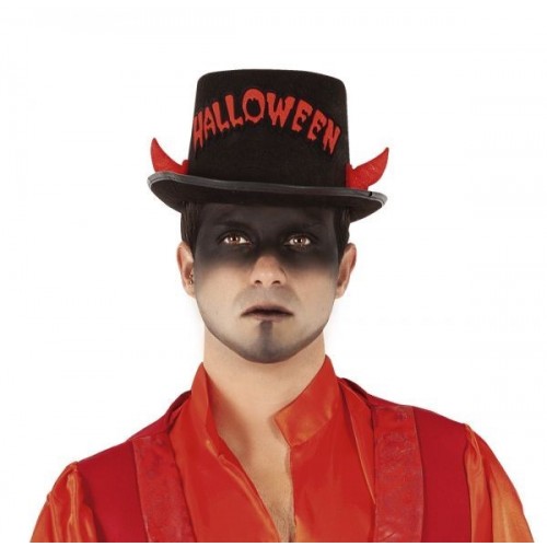 $ SOMBRERO COPA C/CUERNOS HALLOWEEN