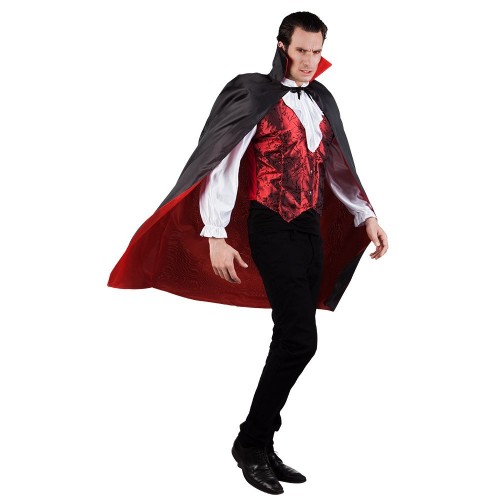 CAPA REVERSIBLE VAMPIRO ROJ/NEGR 120CM
