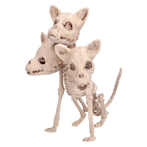 ESQUELETO PERRO CERBERO 17X33CM