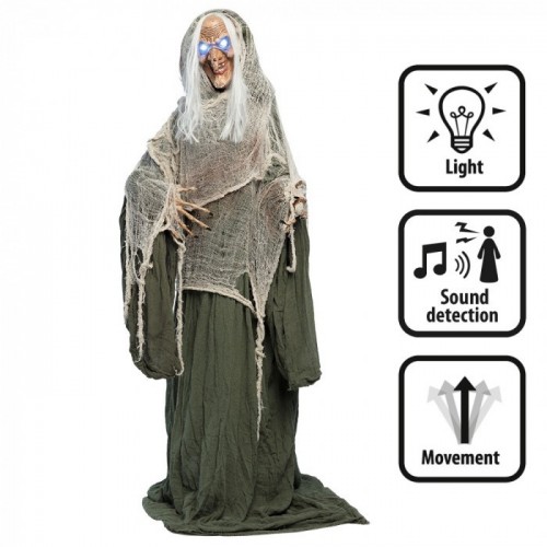 BRUJA DE PIE ATERRADORA LUZ SONIDO 153CM