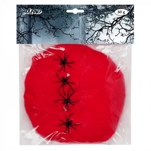 TELARAÑA CON 4 ARAÑAS ROJA 60G