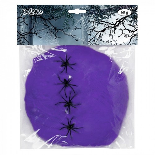 TELARAÑA CON 4 ARAÑAS VIOLETA 60G