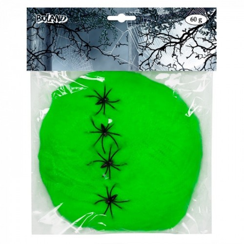 TELARAÑA CON 4 ARAÑAS VERDE 60G