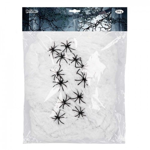     TELARAÑA CON 12 ARAÑA BLANCA 250G