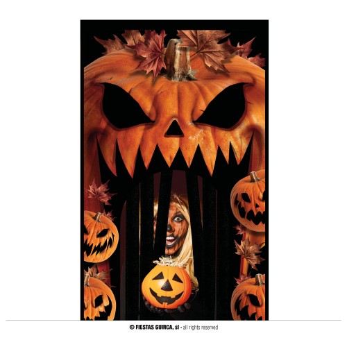 DECORACION PUERTA CALABAZAS 145X240CM
