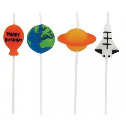   4 VELAS SPACE BLAST 8,25CM