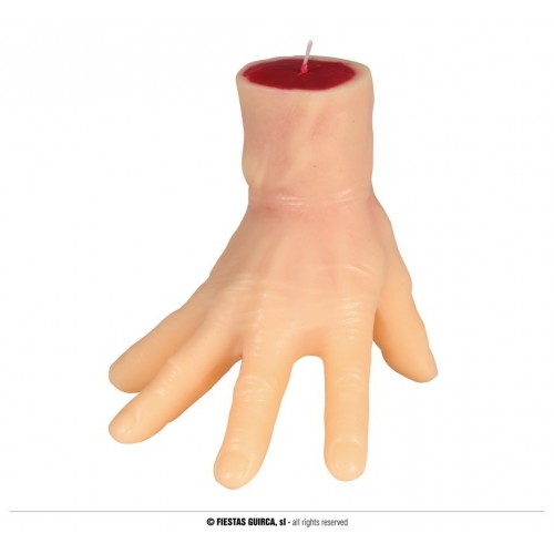 VELA MANO CON SANGRE 15CM