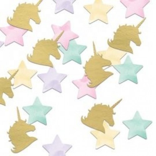   28 MINI CONFETI UNICORNIO