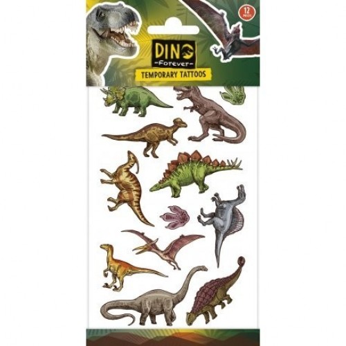   12 TATUAJE CALCOMANIAS DINOSAURIO