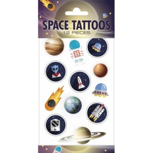   12 TATUAJE CALCOMANIAS ESPACIO