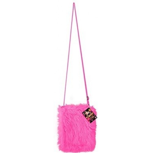 BOLSO DE PELUCHE ROSA NEON